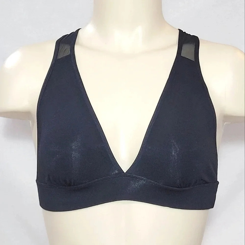 XS X-SMALL Xhilaration Cotton Modal Sporty Crossback Bralette Bra‎ Black NWT